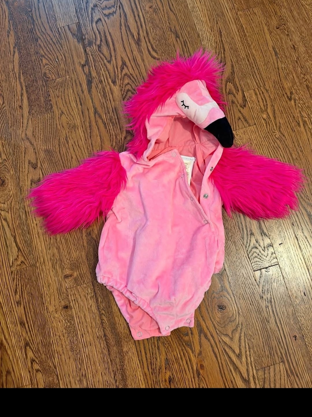 Pottery Barn Kids Bright Pink Flamingo Hooded One-Piece